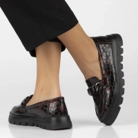 Leather shoes Filippo DP6467/24 BG maroon