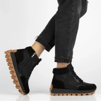 Leather ankle boots Filippo DBT7158/25 BK black