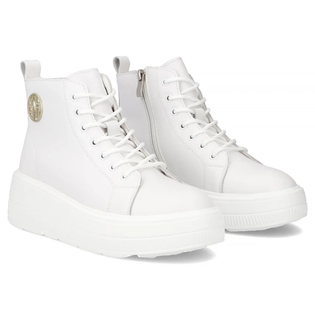 Leather ankle boots Filippo DBT6374/25 WH white