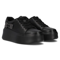 Leather sneakers Filippo DP6423/24 BK black