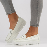 Leather loafers Filippo DP3334/23 WH white