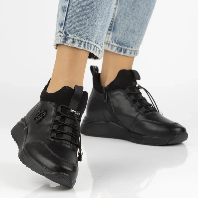 Leather ankle boots Filippo DBT7168/25 BK black