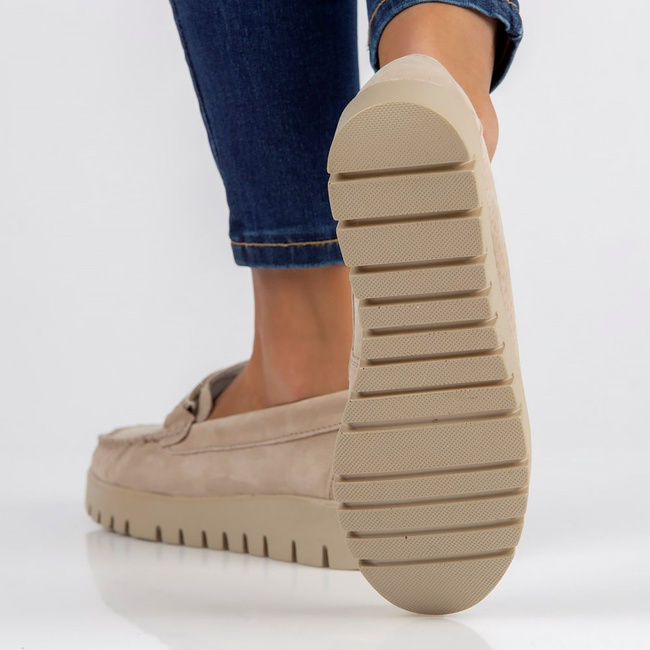 Leather loafers Filippo DP3334/23 BE beige