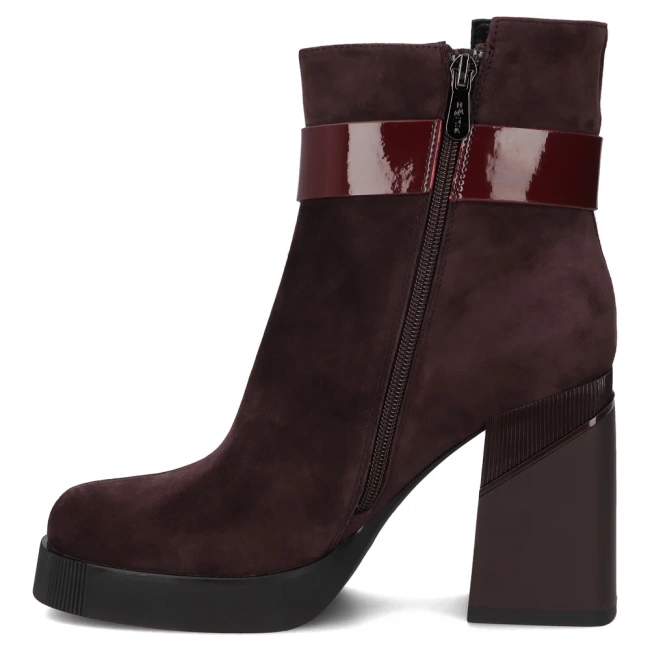 Leather ankle boots DBT7183/25 BG maroon