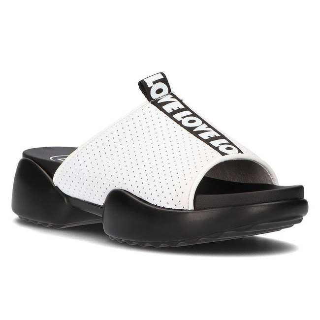 Leather flip-flops Filippo DK2168/21 WH white
