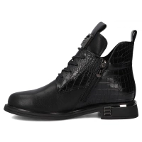 Skórzane trzewiki Filippo DBT7246/25 BK czarne