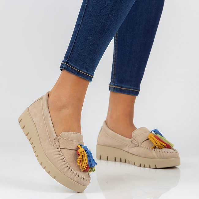 Leather shoes Filippo DP3535/23 BE beige