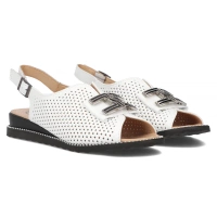 Leather sandals Filippo DS6032/25 WH white