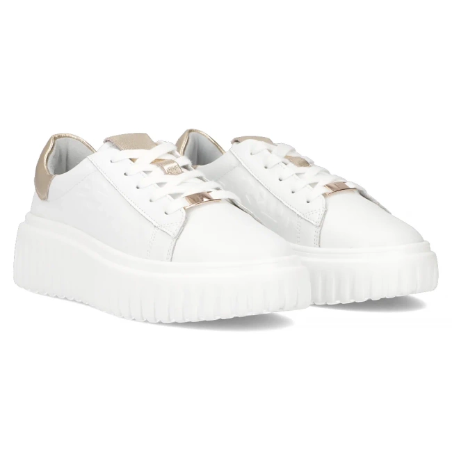 Leather sneakers Filippo DP7001/25 WH white