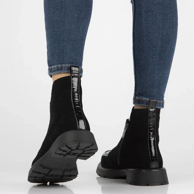 Leather ankle boots Filippo DBT6570/25 BK black