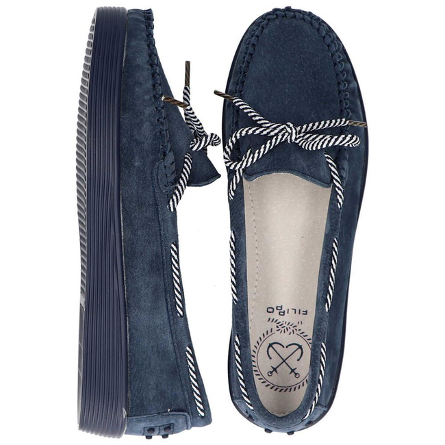 Leather shoes Filippo DP1200/20 NV navy blue