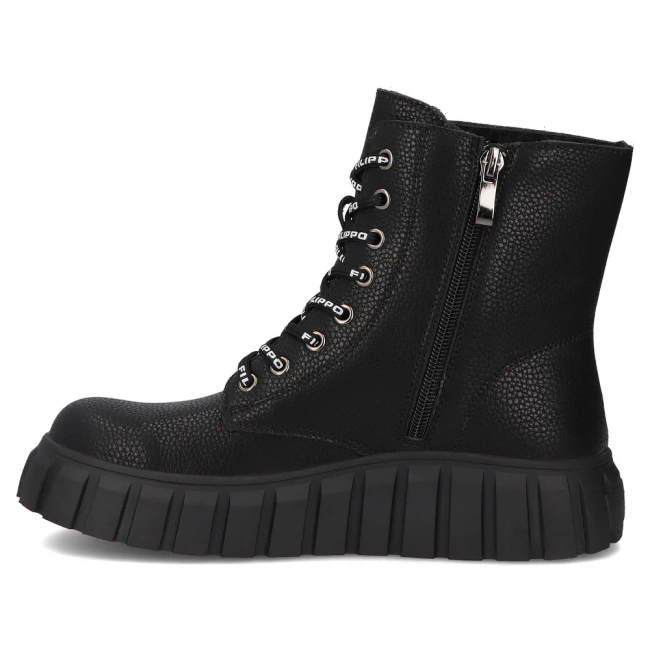 Leather ankle boots Filippo DBT7257/25 BK black