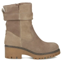 Skórzane botki Filippo DBT6402/25 TP taupe