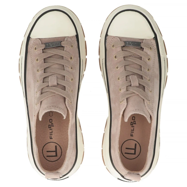 Leather sneakers Filippo DP7501/26 BE Beige