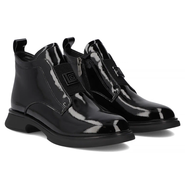 Skórzane botki Filippo DBT7383/25 BK czarne