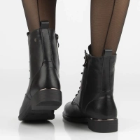 Leather ankle boots Filippo DBT4747/25 BK D black