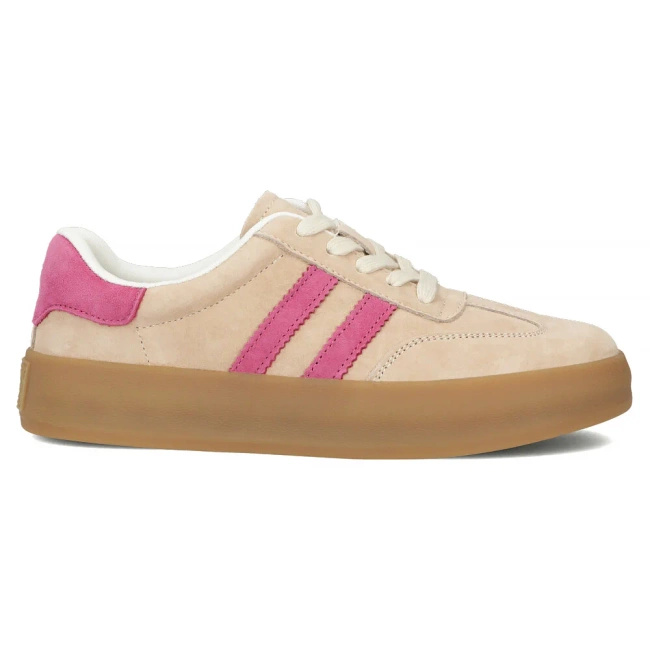 Skórzane sneakersy Filippo DP6764/25 BE FH beżowe