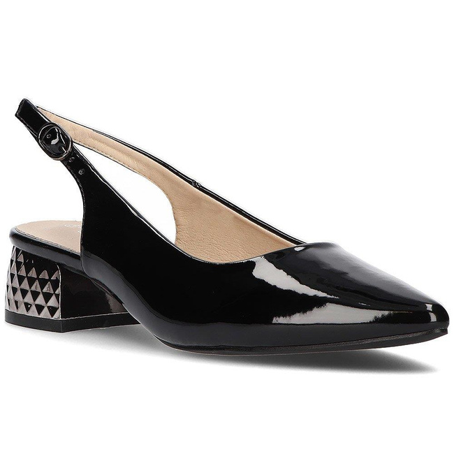 Heeled shoes FILIPPO DP2095/21 BK L black lacquered