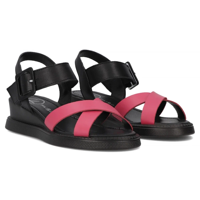 Leather sandals Filippo DS6874/25 FH black and pink