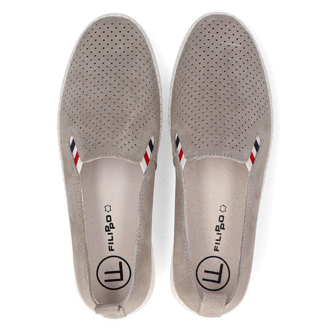 Leather shoes FILIPPO DP1272/21 GR gray