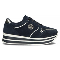 Skórzane Sneakersy Filippo DP3682/22 NV granatowe