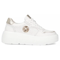 Skórzane sneakersy Filippo DP6843/25 WH białe