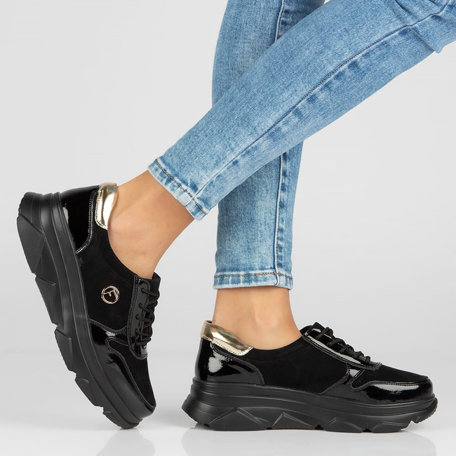 Skórzane Sneakersy Filippo DP3185/23 BK czarne