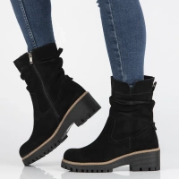 Leather ankle boots Filippo DBT6402/25 BK black