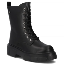 Skórzane botki typu workery Filippo DBT4759/25 BK czarne
