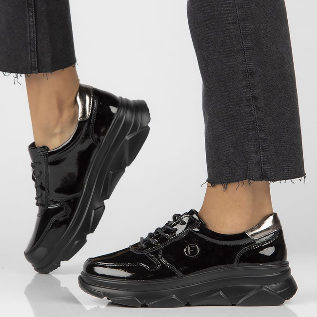 Skórzane Sneakersy Filippo DP2138/22 BK L czarne