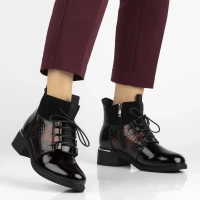 Leather ankle boots Filippo DBT7275/25 BG burgundy
