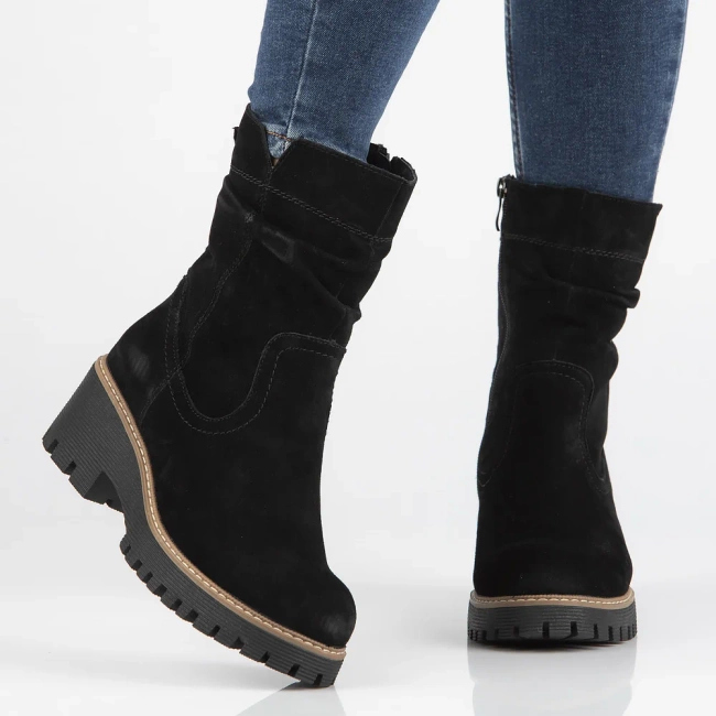 Leather ankle boots Filippo DBT6402/25 BK black