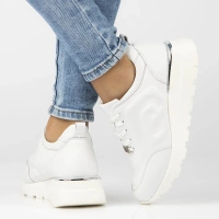 Leather sneakers Filippo DP6849/25 WH white