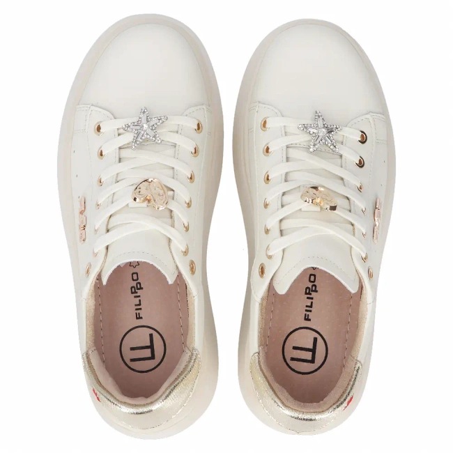 Leather sneakers Filippo DP6790/25 BE beige