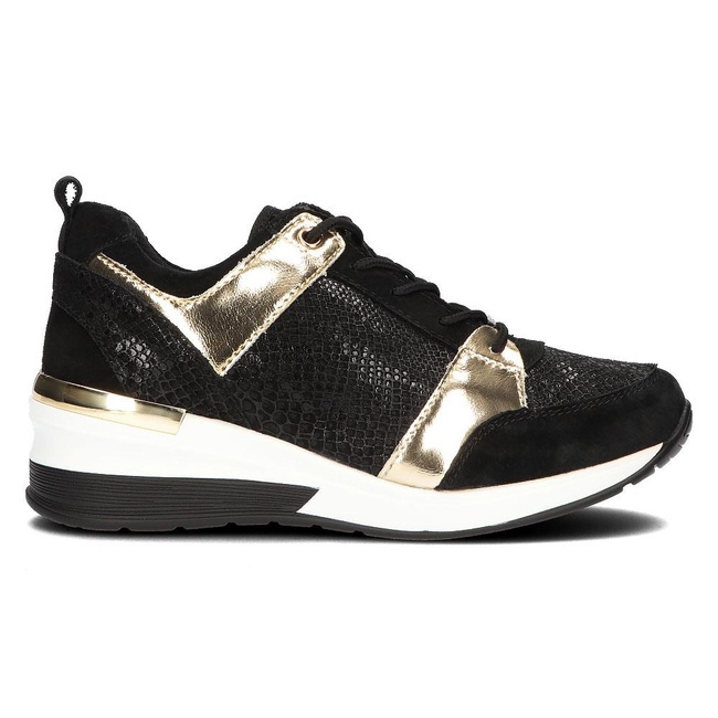 Leather sneakers Filippo DP3170/21 GO black gold