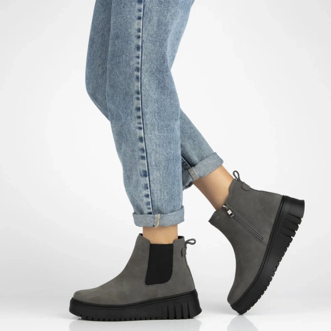 Leather ankle boots Filippo DBT7279/25 GR grey