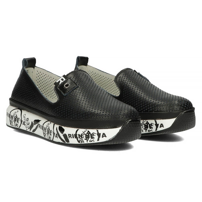 Leather shoes Filippo DP4409/23 BK black