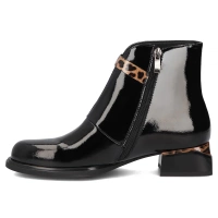 Skórzane botki na obcasie Filippo DBT7384/25 BK czarne