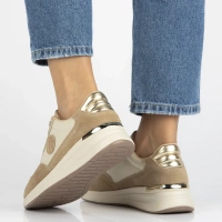 Leather sneakers Filippo DP7106/25 BE beige