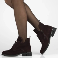Leather ankle boots DBT7244/25 BG maroon