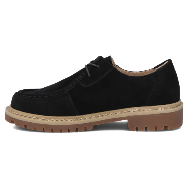 Skórzane półbuty Filippo DP7497/26 BK czarne