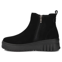 Skórzane botki na platformie Filippo DBT7279/25 BK czarne