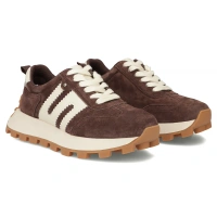 Skórzane sneakersy Filippo DP6743/26 D BR brązowe