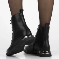 Leather ankle boots Filippo DBT7193/25 BK black