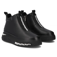 Leather ankle boots Filippo DBT7277/25 BK black