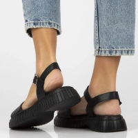 Leather sandals Filippo DS6811/25 BK black