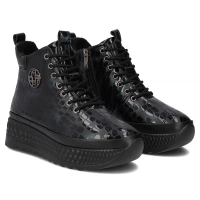 Skórzane botki na platformie Filippo DBT7278/25 GE