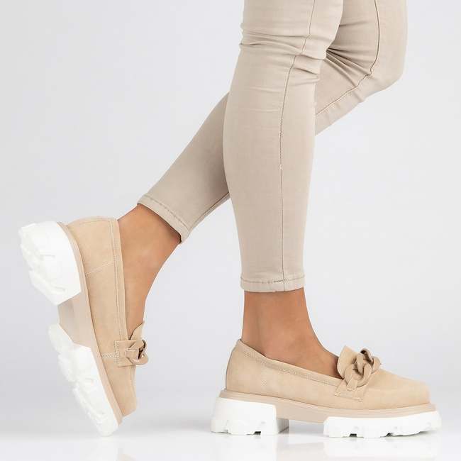Leather shoes Filippo DP3718/23 BE beige