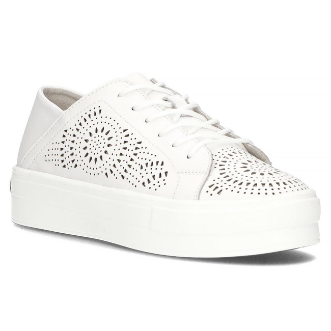 Leather shoes FILIPPO DP3529/22 WH białe