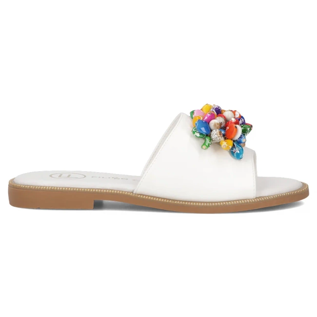 Klapki Filippo DK6233/25 WH białe